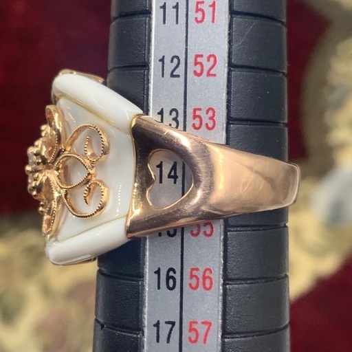 K18 ピンクゴールド　ダイヤモンドリング　デザインリング　9.2g