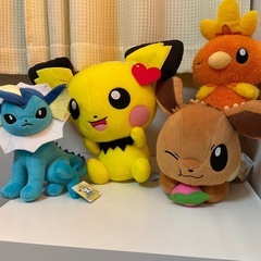 ピチュウ　アチャモ　イーブイ　シャワーズ　ぬいぐるみ
