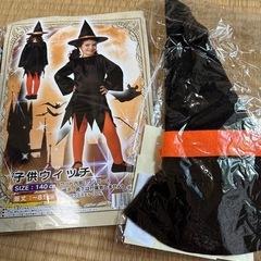 ハロウィン　魔女　子供ウィッチ　コスプレ　衣装　おまけの帽子付きの画像