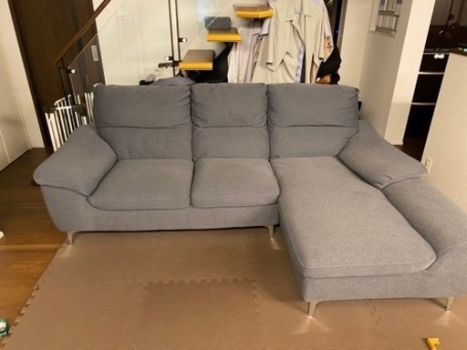 【受付終了しました。】ニトリ　布張りカウチソファ