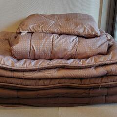 アイリスオオヤマ洗える敷き布団シングル2枚/ベルメゾン敷布団・掛...