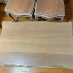 お値引き中🎀プリンセス家具　猫脚　テーブル　こたつ付きの画像