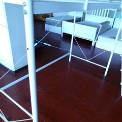 ニトリ セパタPW ロフトベッド ハイベッド ホワイト☆ 店頭お引き取り歓迎【自社配送は札幌市内限定】藻岩倉庫の画像