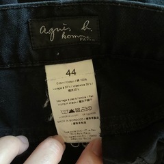 アニエスべー　メンズ　ストレートパンツ　size44 黒の画像