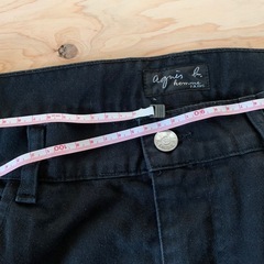 アニエスべー　メンズ　ストレートパンツ　size44 黒の画像