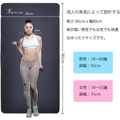 ヨガマット筋トレマット185cm✕80cm 厚さ15mmの画像