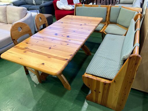 【愛品館八千代店】伸長式コーナーダイニング　4点セット