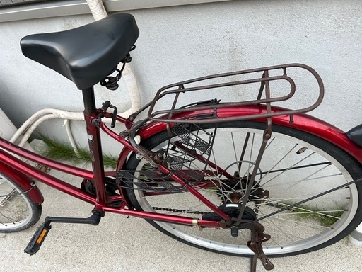 決まりました。）26インチ6段ギアママチャリワインレッド (PPNKJ