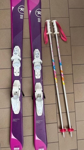 ロシニョール　ジュニアスキー板122cm＋可動式金具＋ストック
