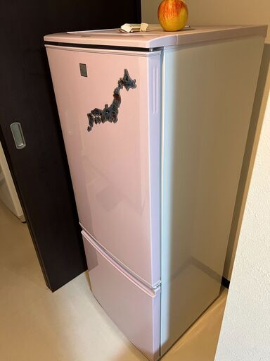シャープ２ドア冷蔵庫ピンク