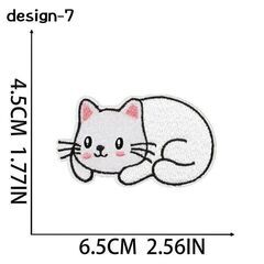 白猫ワッペンの画像