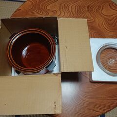 未使用　箱入り　今西金属 　S-L-O-W ELECTRIC STONEWARE COOKER　CROCK・POT　クロックポット 3102 電気で煮込む陶器鍋　レトロ家電　 調理器具の画像
