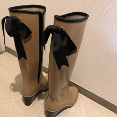 レディース　ロング　ブーツ　Sサイズ　レインブーツの画像
