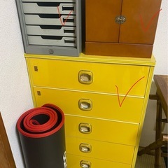 レトロ　古家具　古道具　小引き出し　ミニタンス　箪笥　ガラス棚　...