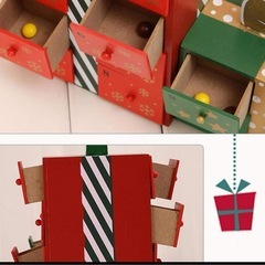 ❤️新品❤️カウントダウンカレンダー クリスマス 木製 アドベントカレンダー ピラミッドの画像