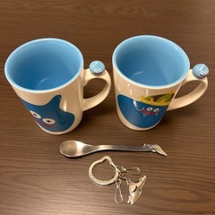 【ドラゴンクエスト】スライムマグカップ2個＋ティースプーン＋キーホルダーの画像