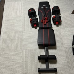 ベンチと可変ダンベル