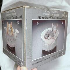 加藤工芸　猫バスケットオルゴールの画像