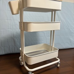 【ワゴン】IKEA　ロースコグ　まな板＆小物入れ付きの画像