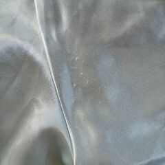 ミントブルーのきらきら光沢ブラウス  半袖の画像