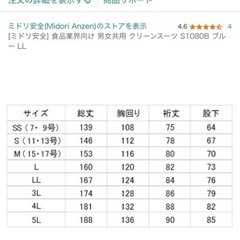 ミドリ安全] 食品業界向け 男女共用 クリーンスーツ S1080B ブルー LLの画像