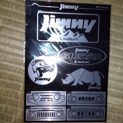 ジムニー　貴重品　スズキ純正　アルミ地シールセット1枚21×15cm