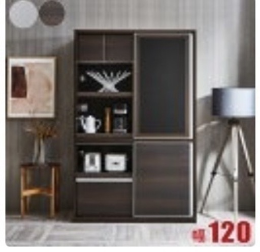 本日取りに来ていただける方はさらにお値引き【9/21 or 22】大川家具　食器棚120cm幅