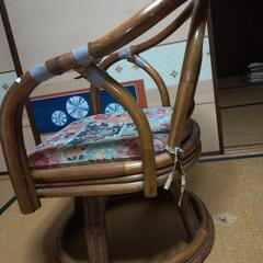 籐製椅子【あげます】の画像