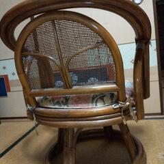 籐製椅子【あげます】の画像