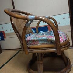 籐製椅子【あげます】の画像
