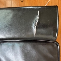 ニトリ レザー　ソファ 2人掛け  ブラックの画像