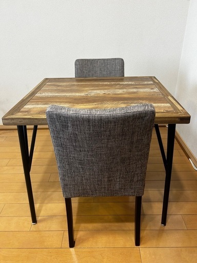 天然木2人用ダイニングテーブルセット ベルメゾン