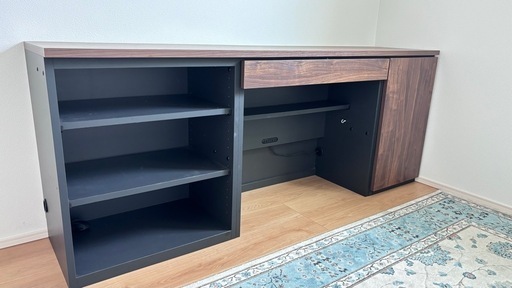 最終値引き　カウンターテーブル引き出し棚付き