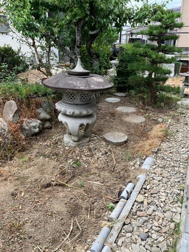 庵治石【取りに来ていただける方限定】石灯籠　石灯篭　ガーデニング 庭