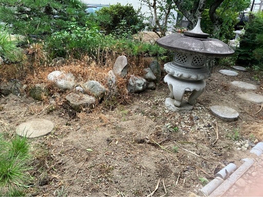 庵治石 美品【取りに来ていただける方限定】石灯籠　石灯篭　ガーデニング 庭② 庵治石【取りに来ていただける方限定】石灯籠 石灯篭 ガーデニング 庭