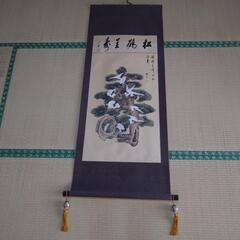 掛け軸　松鶴