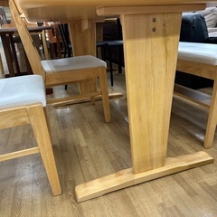 【ドリーム川西店御来店限定】家具の大丸　ダイニング4点セット／クリーニング済み 【2007117255608941】