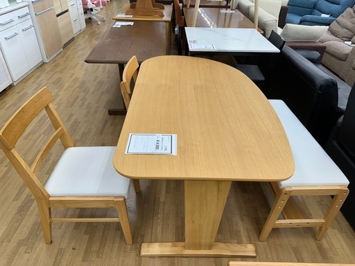 【ドリーム川西店御来店限定】家具の大丸　ダイニング4点セット／クリーニング済み 【2007117255608941】
