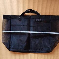 未使用☆大きめメッシュバッグ　ブラックの画像