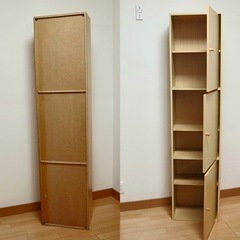 【お話中です】扉付き収納ボックス　180cm棚の画像
