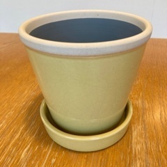 陶器の植木鉢（受け皿付き）