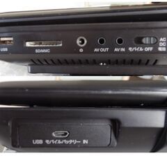 お手持ちのモバイルバッテリーでも駆動するスグレモノ★Qriom 9インチ ポータブルDVDプレーヤー★CPD-MN92D(B) ★４電源タイプ　動作確認済の画像