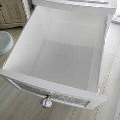 アンティーク　収納ケース　水色　レトロの画像