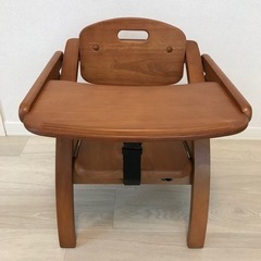 大和屋 木製ローチェア テーブル付き ベビーチェア  　