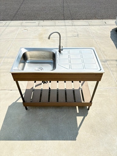 未使用　人工木　ガーデンシンク