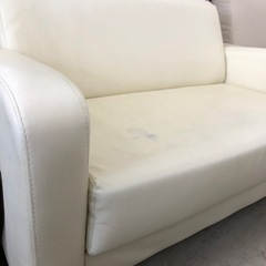2人掛けソファー ホワイト【トレファク堺福田店】