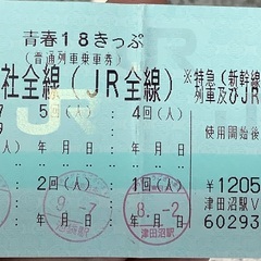 青春18きっぷ2回分3000円