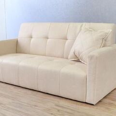 新品未使用 2人用ラブソファ アイボリー ホワイト系 白ソファ
