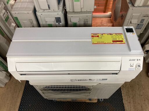K05604　中古エアコン 三菱 2018年製 主に6畳用 冷房能力 2.2KW / 暖房能力 2.5KW