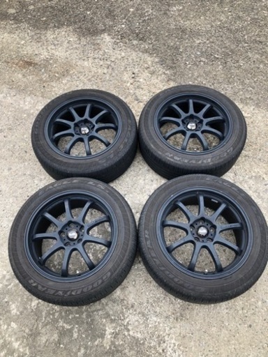 【終了しました】18インチホイール　4本　LEHRMEISTER LMスポーツファイナル(マットブラック)